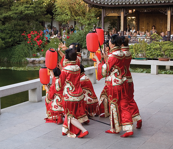 Chinese Dancers in the Garden