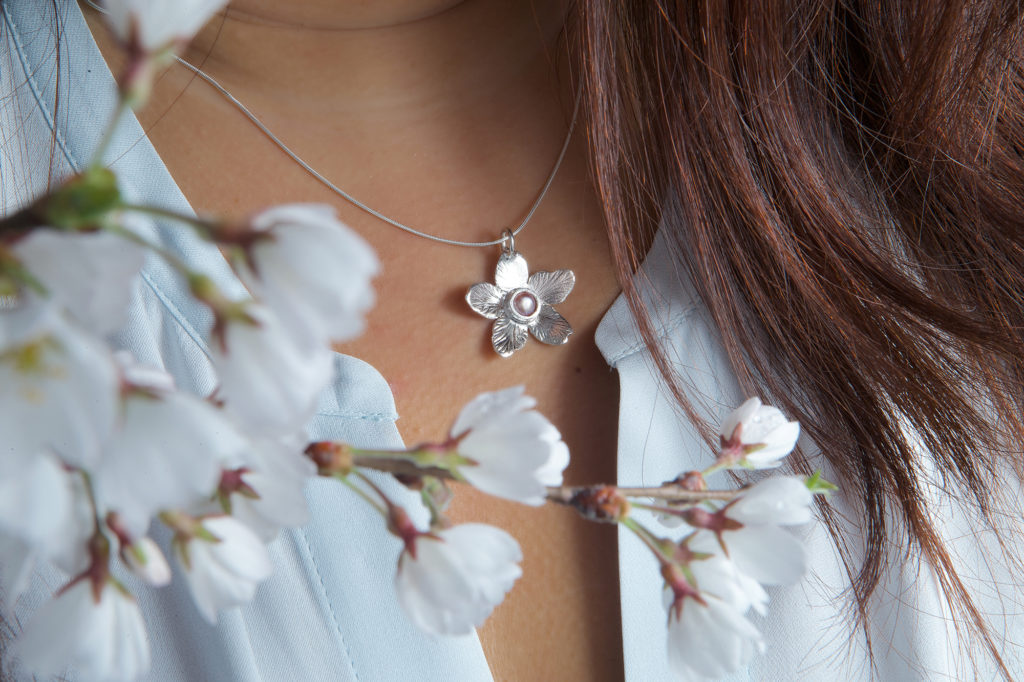 Photo by Joshua Hoover - Cherry Blossom Pendant with Pearl